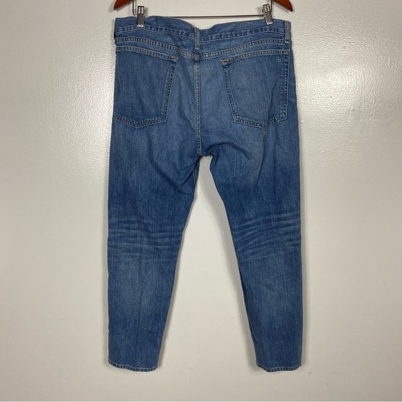 rag & bone Boyfriend Moss Ripped-Knee Jeans - Picture 4 of 12